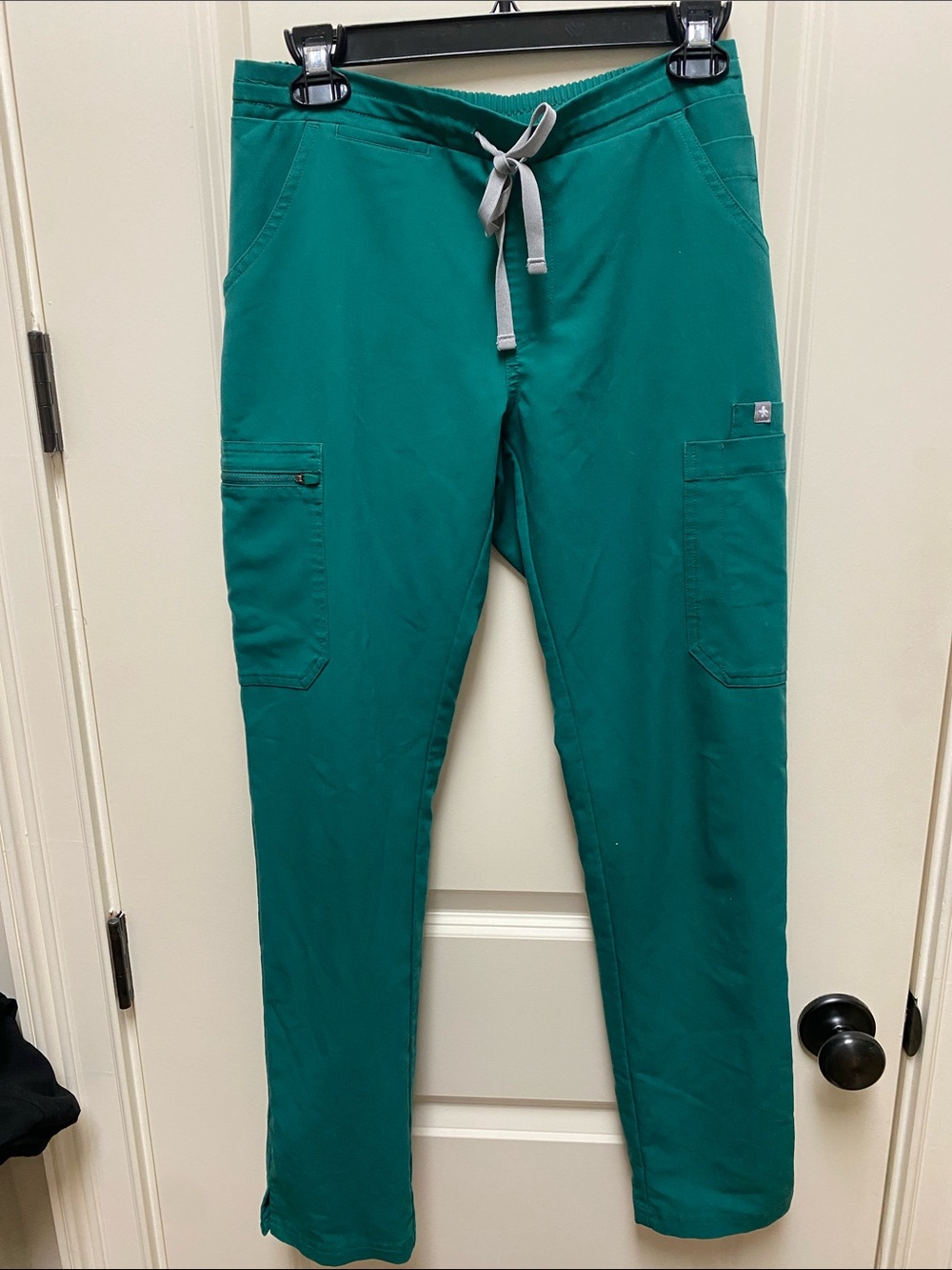 Figs womens green Cargo Scrub Pants with Drawstring technical edition